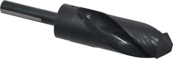 Chicago-Latrobe - 1-5/16" Drill, 118° Point, High Speed Steel Silver Deming & Reduced Shank Drill Bit - Oxide Finish, 6" OAL, Flats on Shank, 3-1/8" Flute Length, Right Hand Cut, Standard Point, Spiral Flute, Regular Spiral - Eagle Tool & Supply