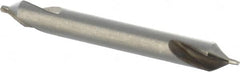 Combo Drill & Countersink: #0, 1/8″ Body Dia, High Speed Steel Bright (Polished) Finish, 1/32″ Point Dia, 1-1/8″ OAL, Right Hand Cut