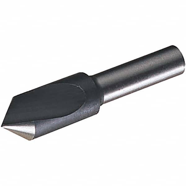 Chicago-Latrobe - 1/2" Head Diam, 6.35mm Shank Diam, 1 Flute 90° High Speed Steel Countersink - Eagle Tool & Supply