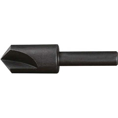 Chicago-Latrobe - 1/2" Head Diam, 1/4" Shank Diam, 3 Flute 90° High Speed Steel Countersink - Eagle Tool & Supply