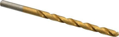 Chicago-Latrobe - #3 118° High Speed Steel Jobber Drill - TiN Finish, Right Hand Cut, Spiral Flute, Straight Shank, 3-3/4" OAL, Standard Point - Eagle Tool & Supply