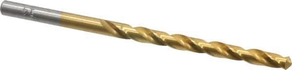 Chicago-Latrobe - #14 118° High Speed Steel Jobber Drill - TiN Finish, Right Hand Cut, Spiral Flute, Straight Shank, 3-3/8" OAL, Standard Point - Eagle Tool & Supply