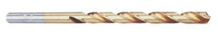 Chicago-Latrobe - Letter Q 118° High Speed Steel Jobber Drill - TiN Finish, Right Hand Cut, Spiral Flute, Straight Shank, 4-3/4" OAL, Standard Point - Eagle Tool & Supply