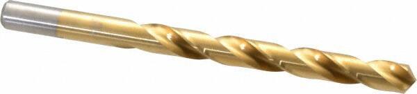 Chicago-Latrobe - 23/64" 118° High Speed Steel Jobber Drill - TiN Finish, Right Hand Cut, Spiral Flute, Straight Shank, 4-7/8" OAL, Standard Point - Eagle Tool & Supply