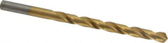 Chicago-Latrobe - Letter A 118° High Speed Steel Jobber Drill - TiN Finish, Right Hand Cut, Spiral Flute, Straight Shank, 3-7/8" OAL, Standard Point - Eagle Tool & Supply