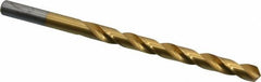 Chicago-Latrobe - Letter C 118° High Speed Steel Jobber Drill - TiN Finish, Right Hand Cut, Spiral Flute, Straight Shank, 4" OAL, Standard Point - Eagle Tool & Supply