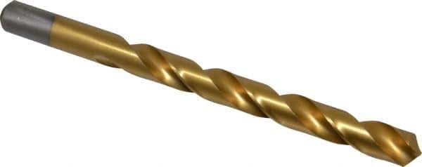 Chicago-Latrobe - Letter Y 118° High Speed Steel Jobber Drill - TiN Finish, Right Hand Cut, Spiral Flute, Straight Shank, 5-1/4" OAL, Standard Point - Eagle Tool & Supply
