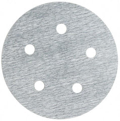 Made in USA - 5" Diam, 320 Grit, Silicon Carbide Hook & Loop Disc - Extra Fine Grade, Coated, B Weight Paper Backing, - Eagle Tool & Supply