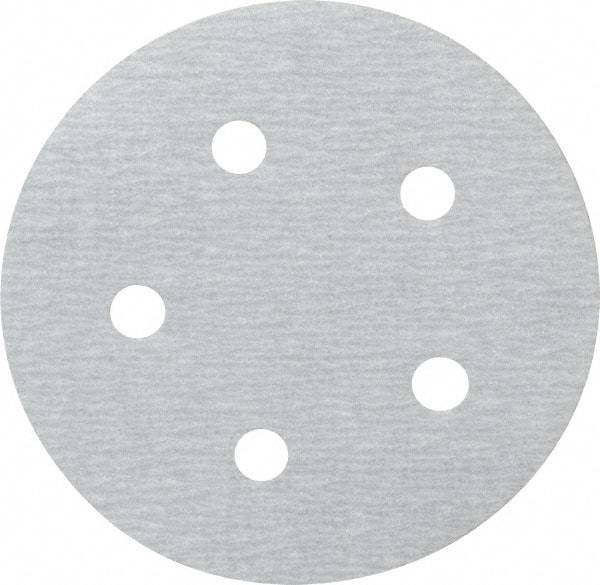 Made in USA - 5" Diam, 400 Grit, Silicon Carbide Hook & Loop Disc - Super Fine Grade, Coated, B Weight Paper Backing, - Eagle Tool & Supply