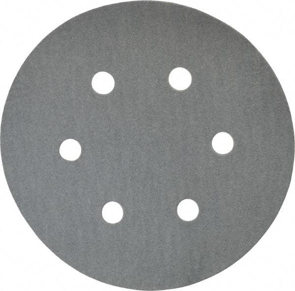 Made in USA - 6" Diam, 120 Grit, Silicon Carbide Hook & Loop Disc - Fine Grade, Coated, B Weight Paper Backing, - Eagle Tool & Supply