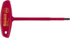 Wiha - 7/32" Hex, T-Handle, Insulated Hex Key - 6-29/32" OAL, Chrome Vanadium Molybdenum, Inch System of Measurement - Eagle Tool & Supply