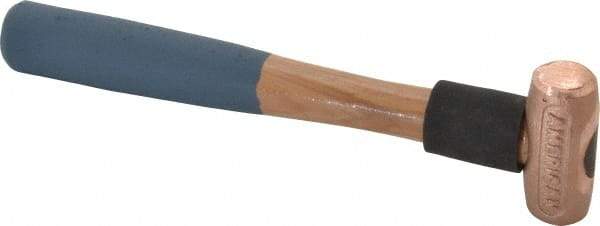 American Hammer - 1/2 Lb Head 1" Face Bronze Nonmarring Hammer - 10" OAL, Wood Handle - Eagle Tool & Supply