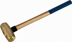 American Hammer - 10 Lb Head 2" Face Bronze Nonmarring Hammer - 26" OAL, Wood Handle - Eagle Tool & Supply