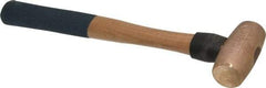 American Hammer - 2 Lb Head 1-3/8" Face Bronze Nonmarring Hammer - 13" OAL, Wood Handle - Eagle Tool & Supply