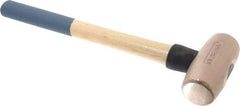 American Hammer - 5 Lb Head 1-3/4" Face Bronze Nonmarring Hammer - 16" OAL, Wood Handle - Eagle Tool & Supply