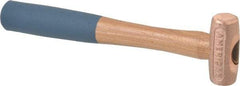 American Hammer - 1/2 Lb Nonsparking Copper Head Hammer - 10" OAL, 2" Head Length, 1" Face Diam, 10" Hickory Handle - Eagle Tool & Supply