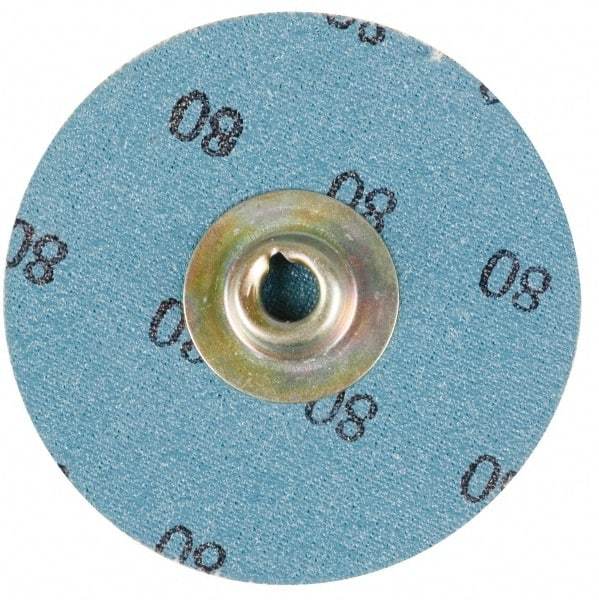 Standard Abrasives - 1-1/2" Disc Diam, 24 Grit, Aluminum Oxide Quick Change Disc - Type S Attaching System, Coated, Brown, Very Coarse Grade, 20,000 RPM - Eagle Tool & Supply
