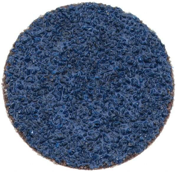 Tru-Maxx - 1" Disc Diam, 40 Grit, Zirconia Alumina Quick Change Disc - Type S Attaching System, Coated, Blue, Coarse Grade, 20,000 RPM - Eagle Tool & Supply