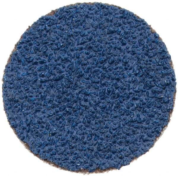 Tru-Maxx - 1" Disc Diam, 50 Grit, Zirconia Alumina Quick Change Disc - Type S Attaching System, Coated, Blue, Coarse Grade, 20,000 RPM - Eagle Tool & Supply