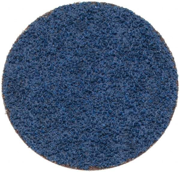 Tru-Maxx - 1-1/2" Disc Diam, 50 Grit, Zirconia Alumina Quick Change Disc - Type S Attaching System, Coated, Blue, Coarse Grade, 30,000 RPM - Eagle Tool & Supply