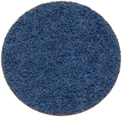 Tru-Maxx - 1-1/2" Disc Diam, 50 Grit, Zirconia Alumina Quick Change Disc - Type S Attaching System, Coated, Blue, Coarse Grade, 30,000 RPM - Eagle Tool & Supply