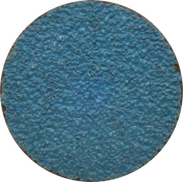 Tru-Maxx - 2" Disc Diam, 36 Grit, Zirconia Alumina Quick Change Disc - Type S Attaching System, Coated, Blue, Very Coarse Grade, 30,000 RPM - Eagle Tool & Supply