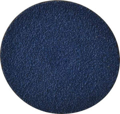 Tru-Maxx - 3" Disc Diam, 40 Grit, Zirconia Alumina Quick Change Disc - Type S Attaching System, Coated, Blue, Coarse Grade, 20,000 RPM - Eagle Tool & Supply