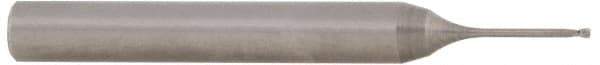 Accupro - 8mm, 2 Flute, Single End, Solid Carbide, 1mm Corner Radius End Mill - 63mm OAL, 30° Helix, Right Hand Flute, 8mm LOC, Right Hand Cut, 25mm Extended Reach - Eagle Tool & Supply