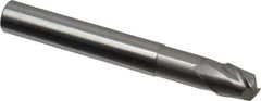 Accupro - 8mm, 2 Flute, Single End, Solid Carbide, 1mm Corner Radius End Mill - 63mm OAL, 30° Helix, Right Hand Flute, 8mm LOC, Right Hand Cut, 16mm Extended Reach - Eagle Tool & Supply