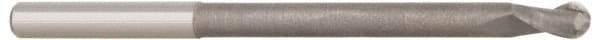 Accupro - 3/4" Diam, 1-1/2" LOC, 4 Flute Solid Carbide Ball End Mill - AlTiN Finish, Single End, 6" OAL, 3/4" Shank Diam, Spiral Flute - Eagle Tool & Supply
