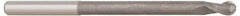 Accupro - 3/4" Diam, 1-1/2" LOC, 4 Flute Solid Carbide Ball End Mill - AlTiN Finish, Single End, 6" OAL, 3/4" Shank Diam, Spiral Flute - Eagle Tool & Supply
