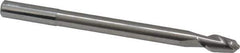 Accupro - 7/16" Diam, 1" LOC, 2 Flute Solid Carbide Ball End Mill - Uncoated, Single End, 6" OAL, 7/16" Shank Diam, Spiral Flute - Eagle Tool & Supply