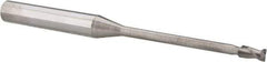 Accupro - 3mm, 8mm LOC, 6mm Shank Diam, 75mm OAL, 2 Flute, Solid Carbide Square End Mill - Single End, Uncoated, Spiral Flute, 40° Helix, Centercutting, Right Hand Cut, Right Hand Flute - Eagle Tool & Supply