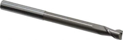 Accupro - 8mm, 14mm LOC, 8mm Shank Diam, 100mm OAL, 2 Flute, Solid Carbide Square End Mill - Single End, Uncoated, Spiral Flute, 40° Helix, Centercutting, Right Hand Cut, Right Hand Flute - Eagle Tool & Supply