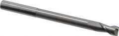 Accupro - 10mm, 18mm LOC, 10mm Shank Diam, 120mm OAL, 2 Flute, Solid Carbide Square End Mill - Single End, Uncoated, Spiral Flute, 40° Helix, Centercutting, Right Hand Cut, Right Hand Flute - Eagle Tool & Supply