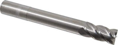 Accupro - 3/4", 1-1/2" LOC, 3/4" Shank Diam, 6" OAL, 4 Flute, Solid Carbide Square End Mill - Single End, Uncoated, Spiral Flute, 40° Helix, Centercutting, Right Hand Cut, Right Hand Flute - Eagle Tool & Supply
