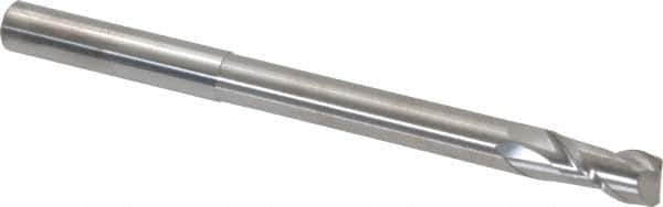 Accupro - 5/16", 5/8" LOC, 5/16" Shank Diam, 4" OAL, 2 Flute, Solid Carbide Square End Mill - Single End, Uncoated, Spiral Flute, 40° Helix, Centercutting, Right Hand Cut, Right Hand Flute - Eagle Tool & Supply