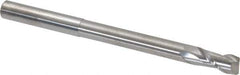 Accupro - 5/16", 5/8" LOC, 5/16" Shank Diam, 4" OAL, 2 Flute, Solid Carbide Square End Mill - Single End, Uncoated, Spiral Flute, 40° Helix, Centercutting, Right Hand Cut, Right Hand Flute - Eagle Tool & Supply