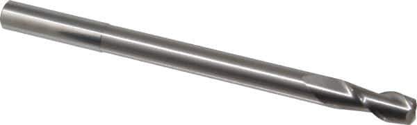 Accupro - 7/16", 1" LOC, 7/16" Shank Diam, 6" OAL, 2 Flute, Solid Carbide Square End Mill - Single End, Uncoated, Spiral Flute, 40° Helix, Centercutting, Right Hand Cut, Right Hand Flute - Eagle Tool & Supply
