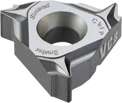 Vargus - 2JIR Internal Right Hand 32 UN Laydown Threading Insert - Grade VCB, TiAlN Coated Carbide, 6.35mm Inscribed Circle - Eagle Tool & Supply