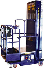 Ballymore - 650 Lb Capacity, 186" Lift Height, Battery Operated Power Stocker Lift - 186" Lift Height, Battery Operated - Eagle Tool & Supply
