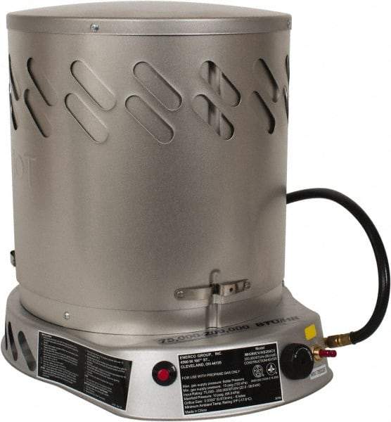 Heatstar - 75,000 to 200,000 BTU, Propane Convection Heater - 100 Lb Fuel Capacity, 15-1/4" Long x 18-1/4" Wide x 21-3/4" High - Eagle Tool & Supply