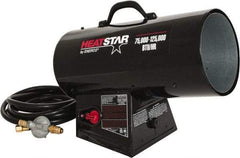 Heatstar - 75,000 to 125,000 BTU Rating, Propane Forced Air Heater - 3,000 Sq Ft Max Heating Area, 40 Lb Capacity, Fuel with Propane - Eagle Tool & Supply