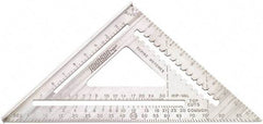 Johnson Level & Tool - 12" Blade Length x 12" Base Length, Powder Coated Finish, Aluminum Rafter Square - 1/4" Graduation - Eagle Tool & Supply