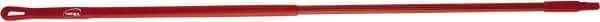 Vikan - 52 x 1" Aluminum Squeegee Handle - European Threaded Connection, Red - Eagle Tool & Supply