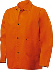 Steiner - Size XL Welding & Flame Resistant/Retardant Jacket - Orange, Cotton, Snaps Closure, 48 to 50" Chest - Eagle Tool & Supply