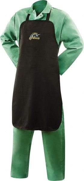 Steiner - 24 x 36" Flame Resistant/Retardant & Welding Bib Apron - Carbonized Fiber, 10 oz Material, Black, 0 Pockets, Flame Resistant - Eagle Tool & Supply