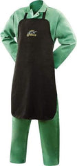 Steiner - 24 x 36" Flame Resistant/Retardant & Welding Bib Apron - Carbonized Fiber, 10 oz Material, Black, 0 Pockets, Flame Resistant - Eagle Tool & Supply