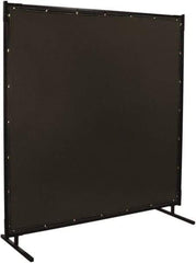 Steiner - 6 Ft. Wide x 6 Ft. High x 1 Inch Thick, 14 mil Thick Transparent Vinyl Portable Welding Screen Kit - Gray - Eagle Tool & Supply