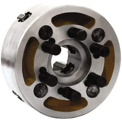 Gibraltar - 4 Jaws, 8" Diam, Independent Manual Lathe Chuck - L-0 Mount Spindle, Reversible, 2,000 Max RPM, 2.2047" Through Hole Diam, Cast Iron - Eagle Tool & Supply